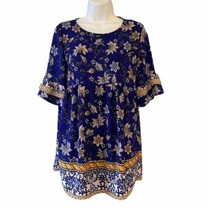 Ces Femme Boho floral Tunic bell sleeves